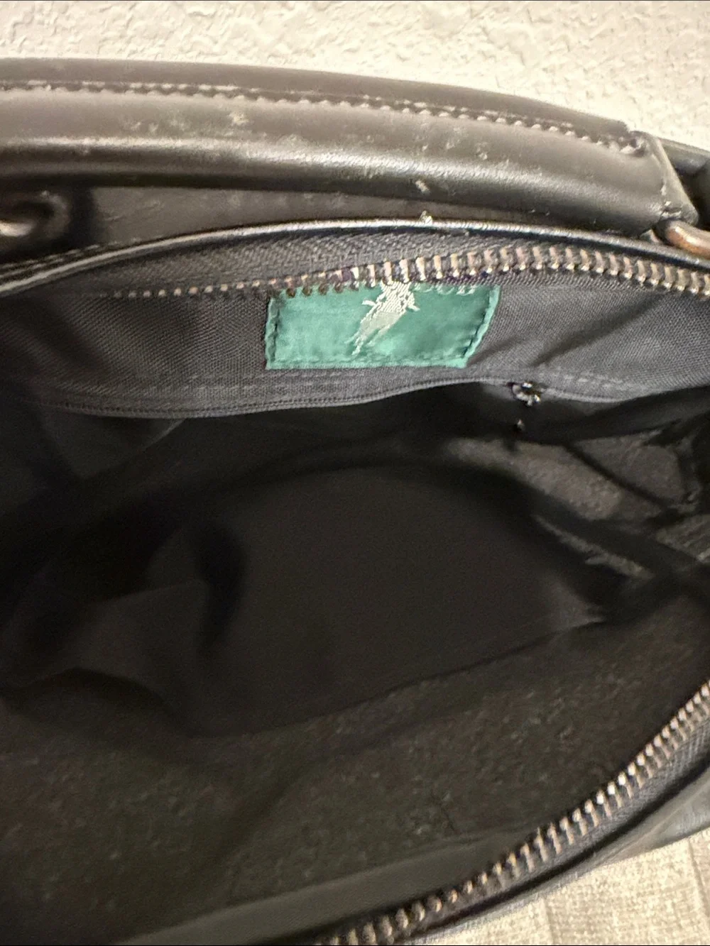 Polo by Ralph Lauren Black Leather Messenger Crossbody